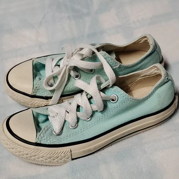 CONVERSE ALL STAR GIRLS BLUE SHOES SIZE 11 - Picture 6 of 12